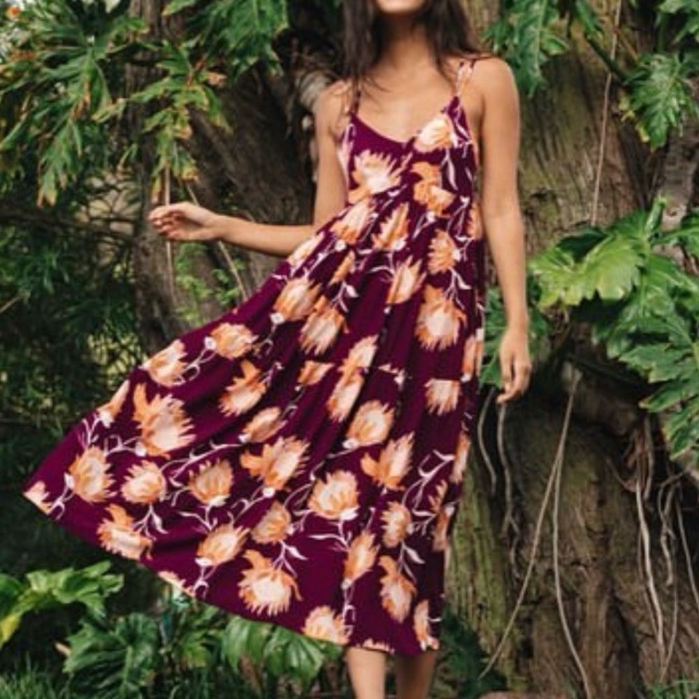 NWT Fighting Eel Ava Sky dress Mila in Plum Protea size XS